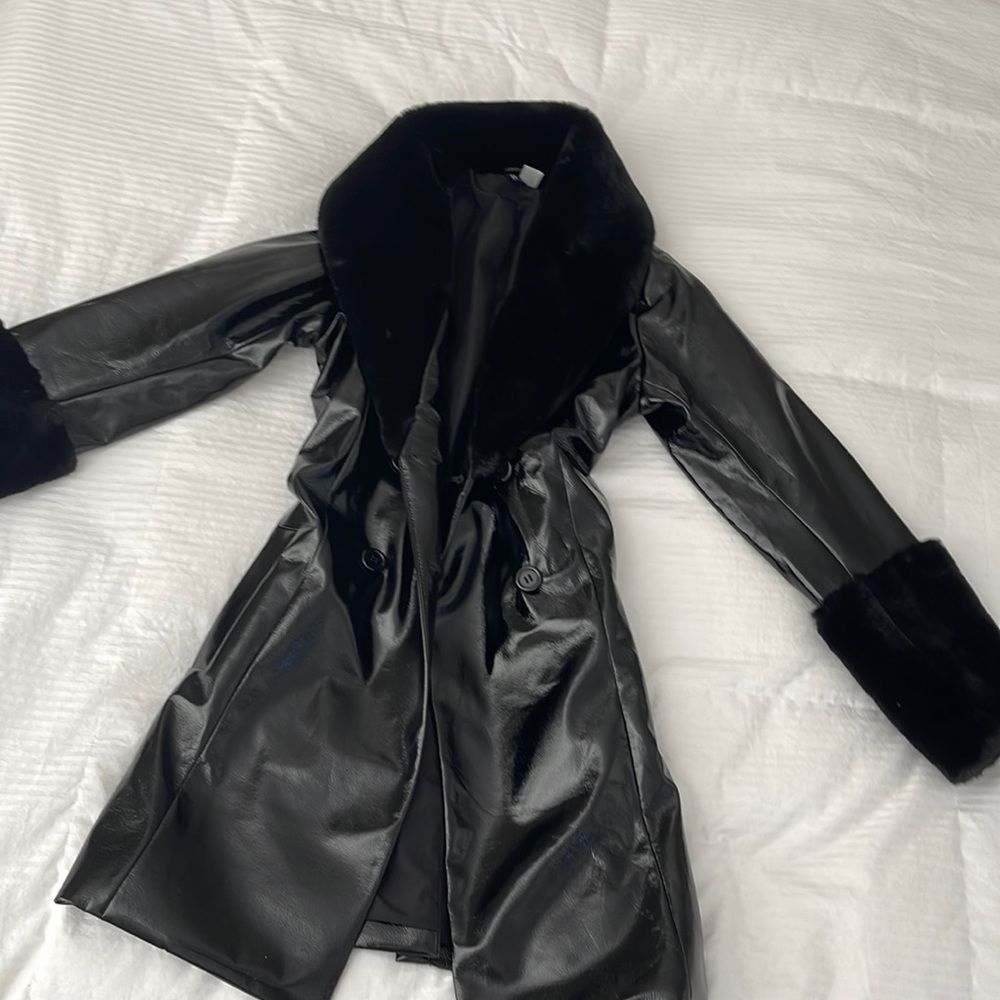 Faux Leather and Fur coat from H&M